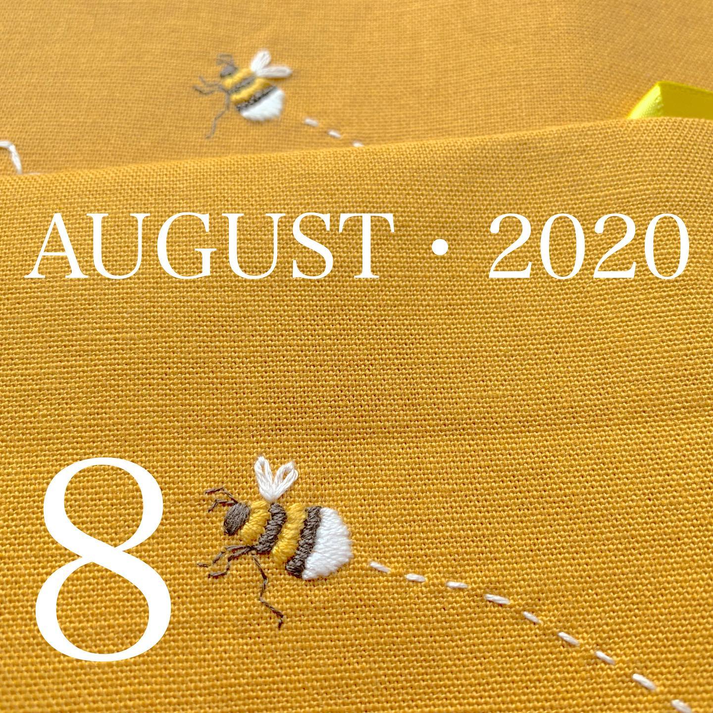 #AUGUST・2020#2020年8月#令和2年8月#ミツバチ#蜜蜂#蜂##ハチ#honeybee#刺繍#embroidery #手刺繍#handembroidery#手仕事#手作り#handmade #needleworks #stitch#tomoprix